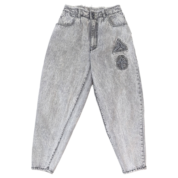 Vintage Denim - Major Damage Vintage 80s Acid Wash Jeans Womens 30 Distressed High Rise Gray